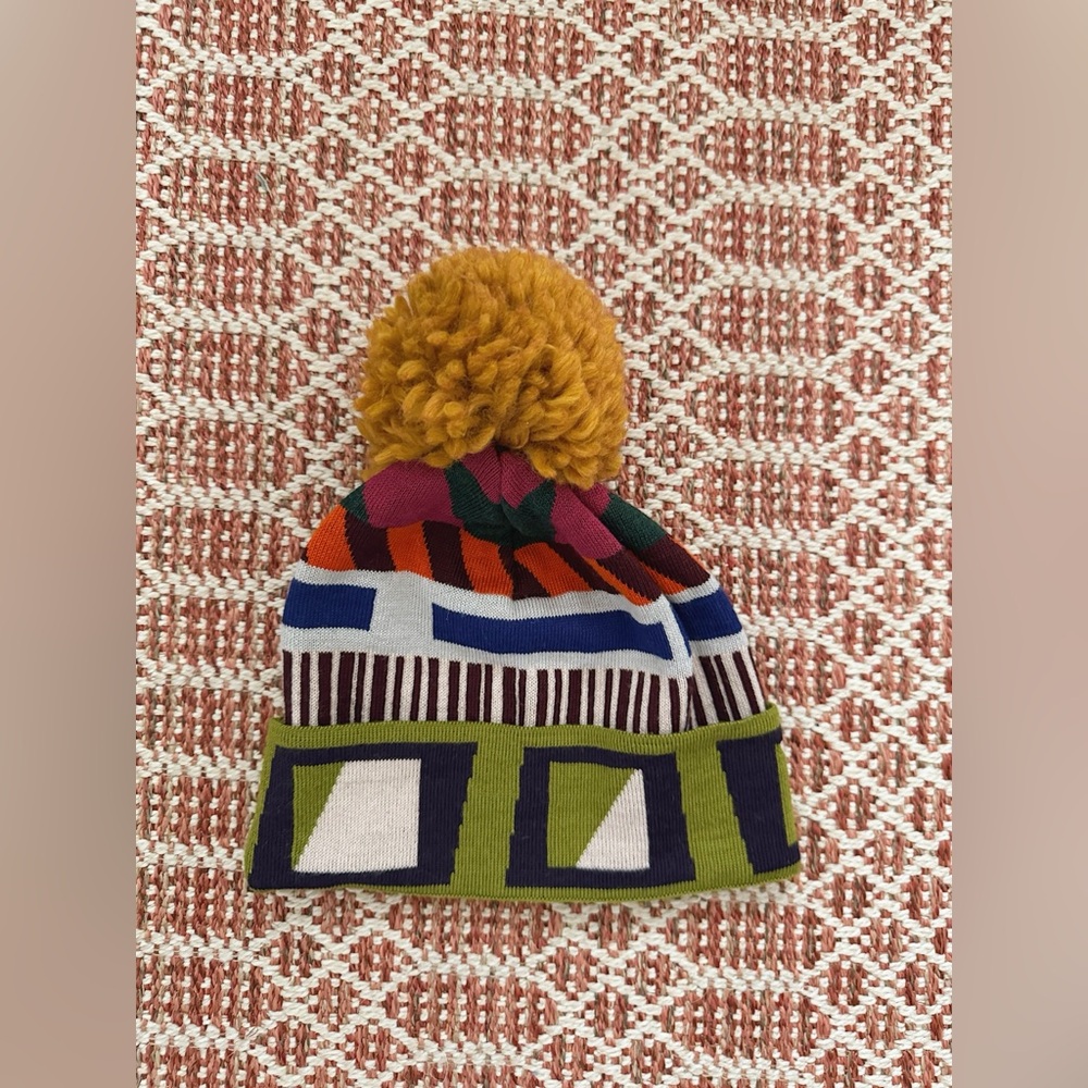 Barbieri Knit Abstract Orint Beanie